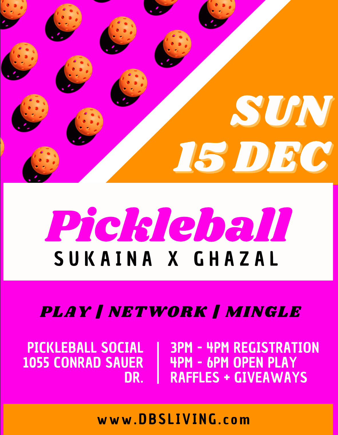 Dec. 15th Pickleball Networking Event