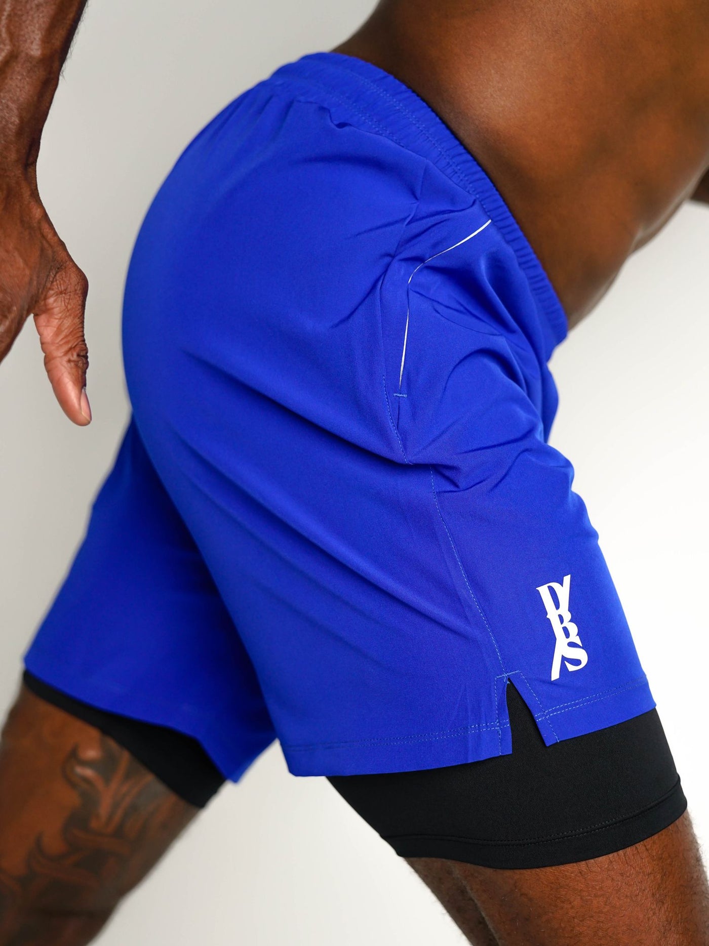 Ultrasport Lined running shorts for men, quick-dry function, long, black  victoria blue, XXL : : Fashion