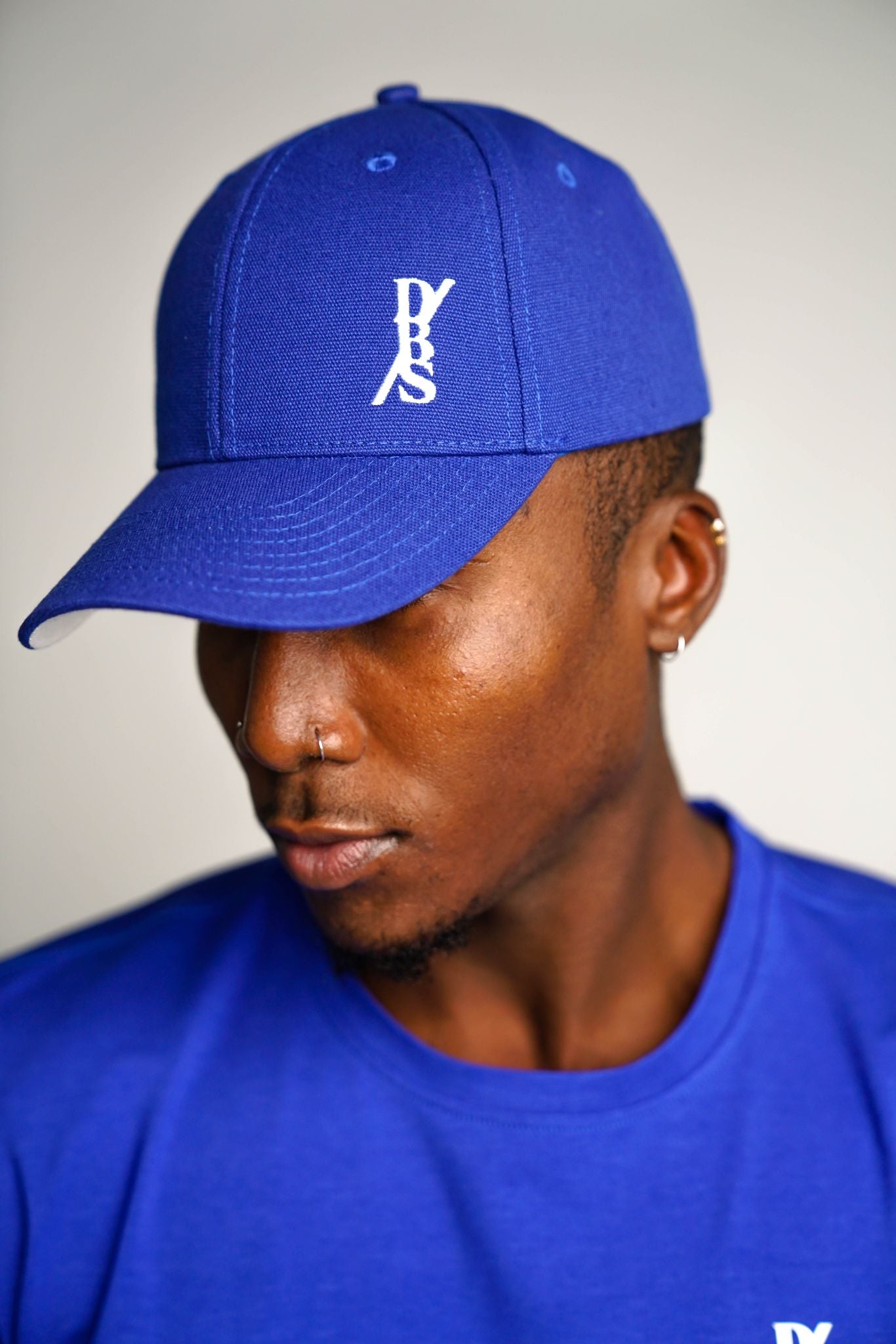 Men Caps - Don't Be Scared - Blue With White under Cap Bill